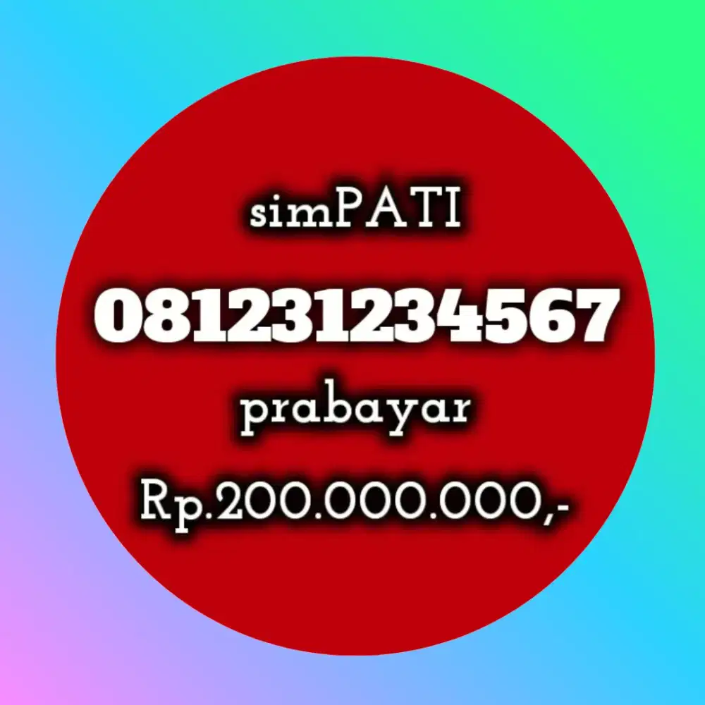 NOMOR CANTIK SIMPATI 1234567