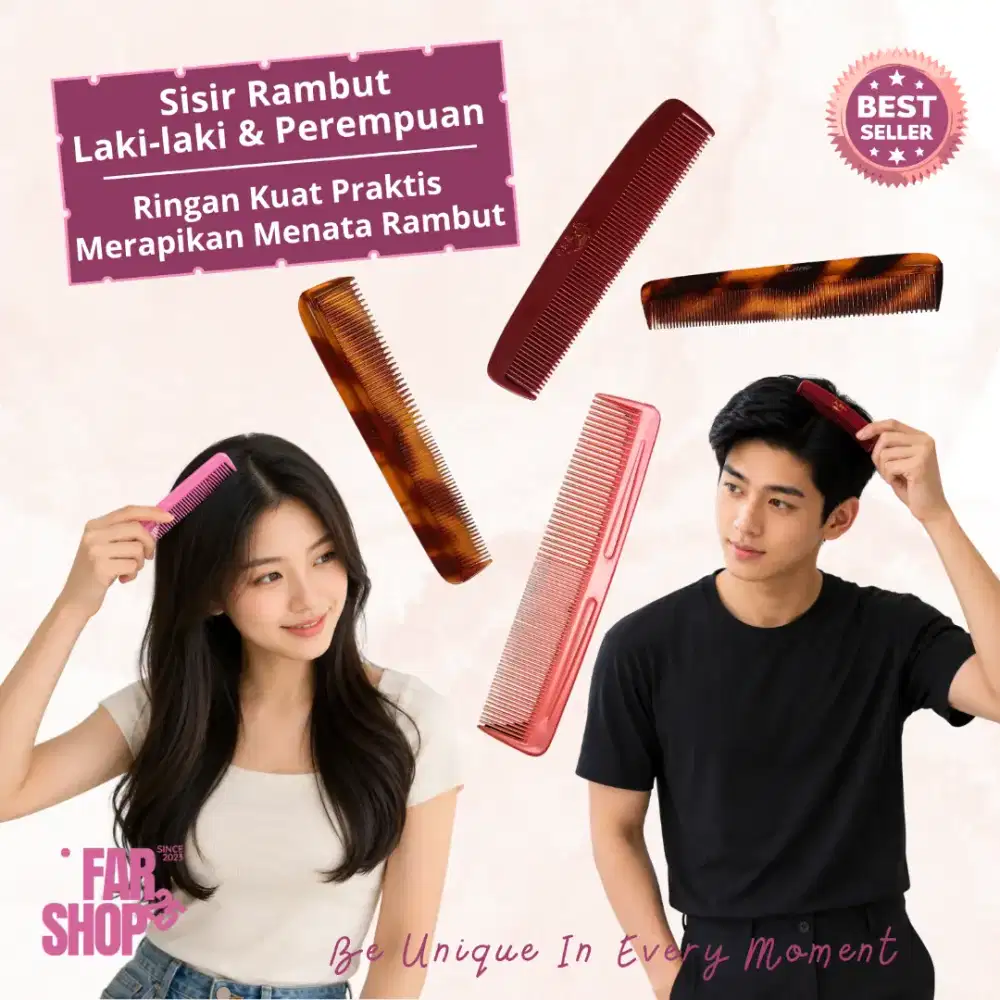 Sisir Rambut Pria & Wanita Anti Kusut Ringan Kuat Praktis