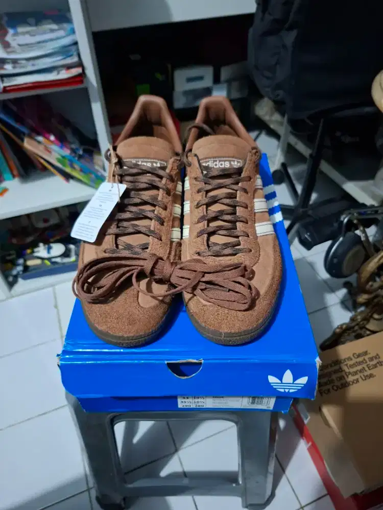 Sepatu Adidas Handball Spezial Brown White Gum Original - Size 45 1/3