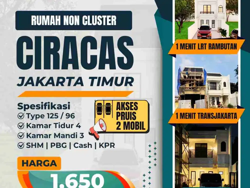 Dijual Rumah Siap Huni Ciracas Jakarta Timur