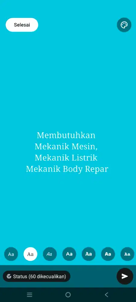 Membutuhkan Mekanik mesin, Listrik, Body Repar