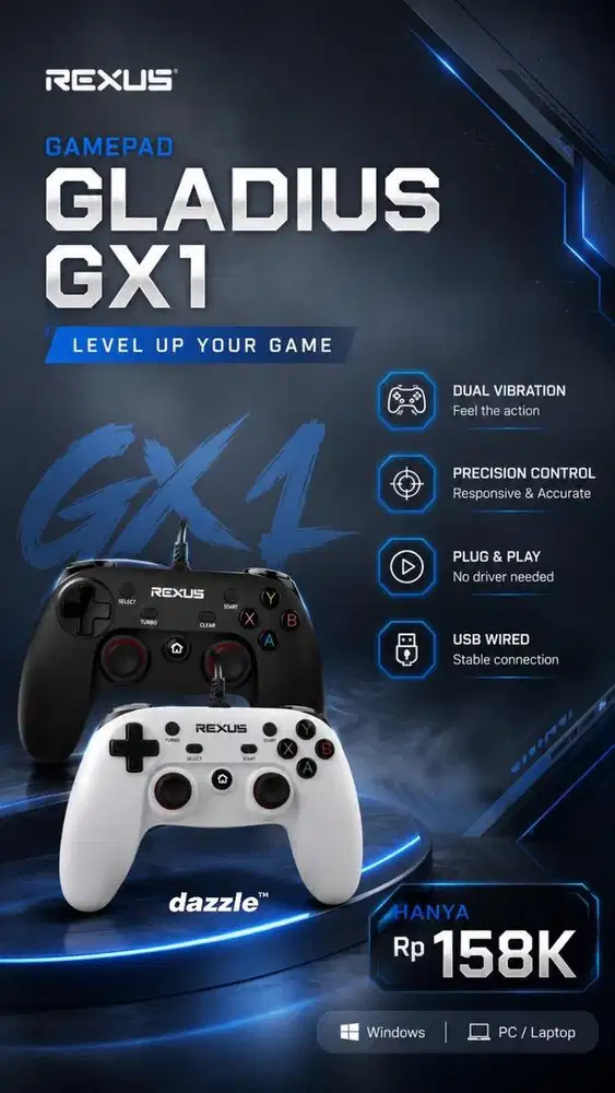 Gamepad wired rexus GX1