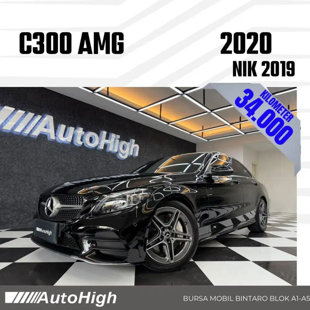 DP10% [Km34.000] C300 AMG 2019 Black Reg 2020 #AUTOHIGH