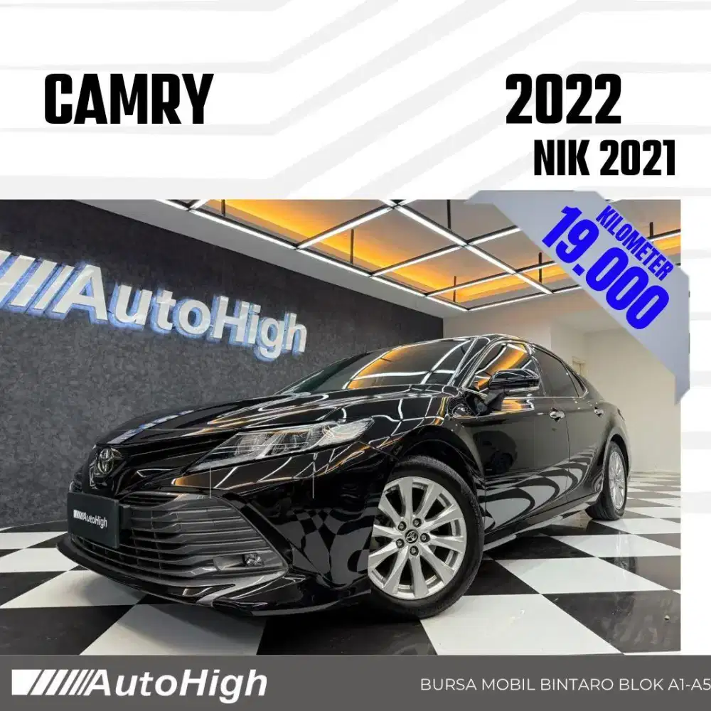 DP10% [Km19.000] Camry V 2021 Black Reg 2022 #AUTOHIGH