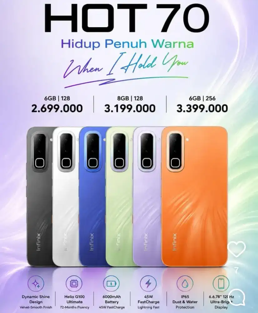 INFINIX HOT 70 12/128GB 'ATLANTIS DAHSYAT'
