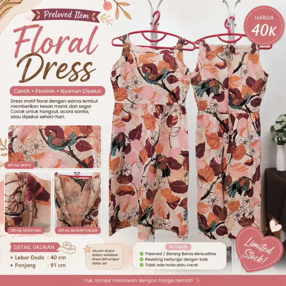 FLORAL VINTAGE DRESS PRELOVED