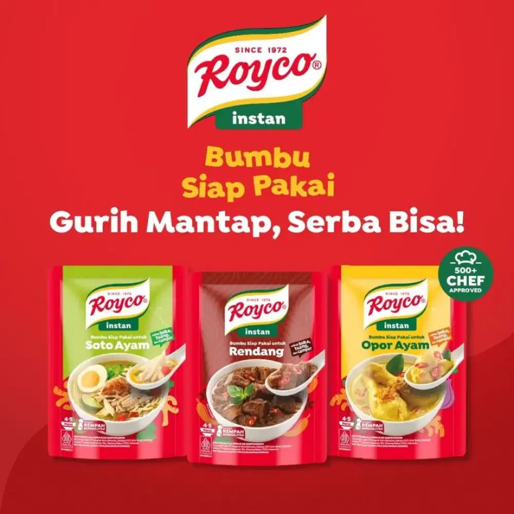 Royco Bumbu Siap Pakai Instan Soto Ayam Rendang Opor Ayam Gurih Mantap