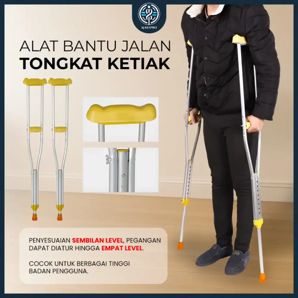 Tongkat Ketiak Alat Bantu Jalan Tongkat Kruk Crutch | ALKESPRO