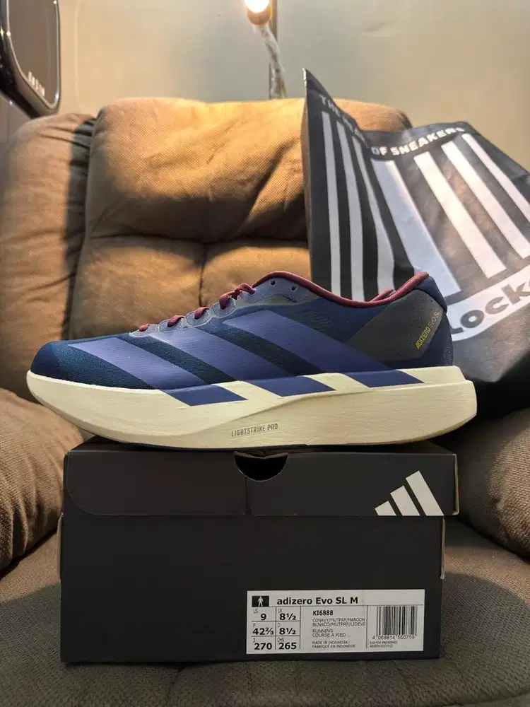 Adidas Adizero EVO SL sz 42.5 atau 27cm