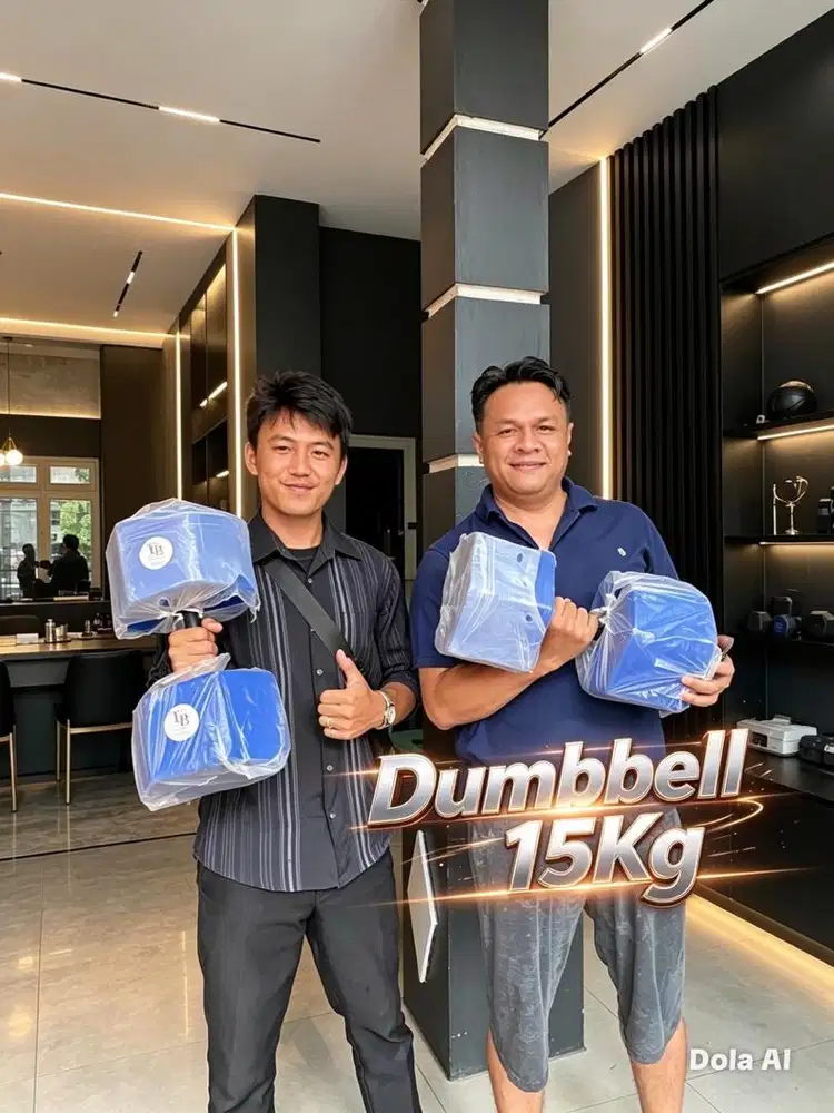 Dumbbell 15Kg Sepasang Grib Besi