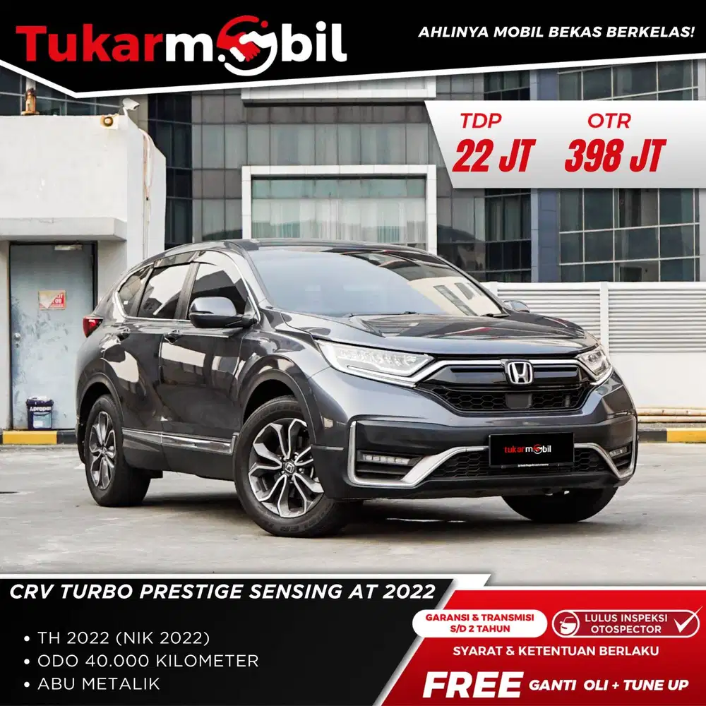 [BERGRANSI] HONDA CRV 1.5 PRESTIGE TURBO TAHUN 2022 GENAP PAJAK PNJANG