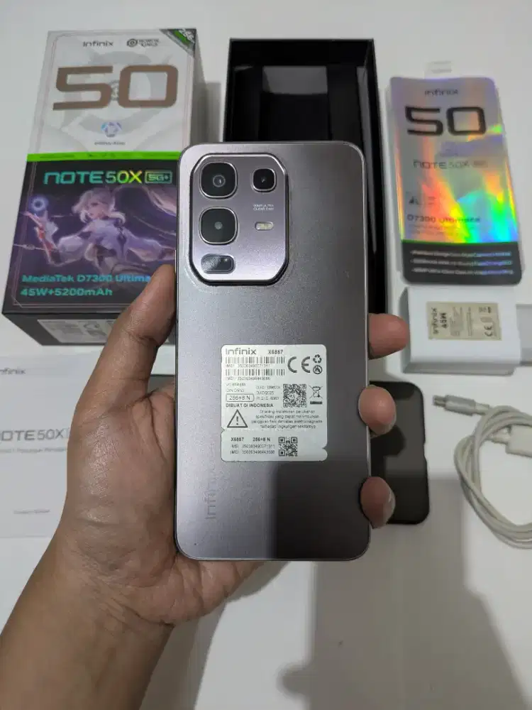 Infinix note 50X 8/256 5G dimensity 7300 lengkap garansi ttbt