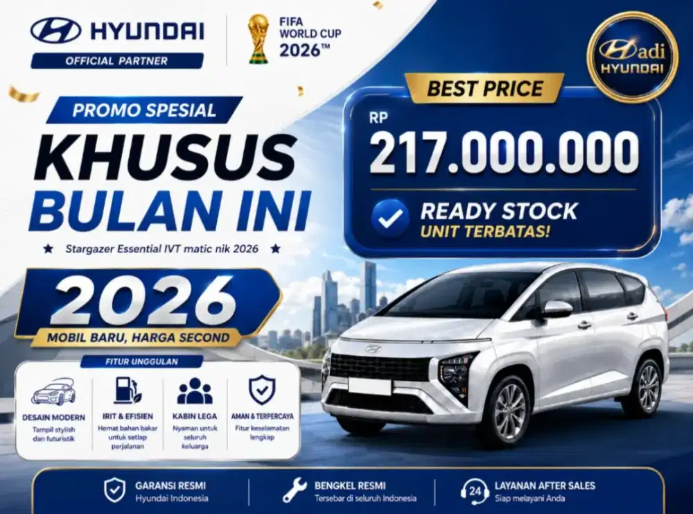 Hyundai Stargazer Essential IVT matic mobil Baru 2026 promo kredit cas