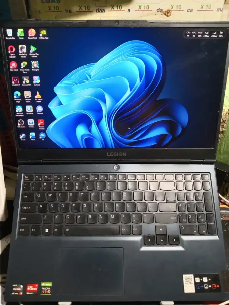 Lenovo Legion 5 15ACH6 AMD Ryzen 5 5600H Ram 16GB SSD 512GB RTX 3050