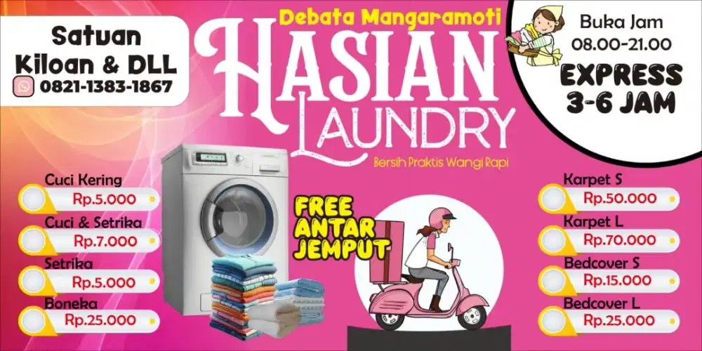 Hasian laundry cuci satuan dan kiloan