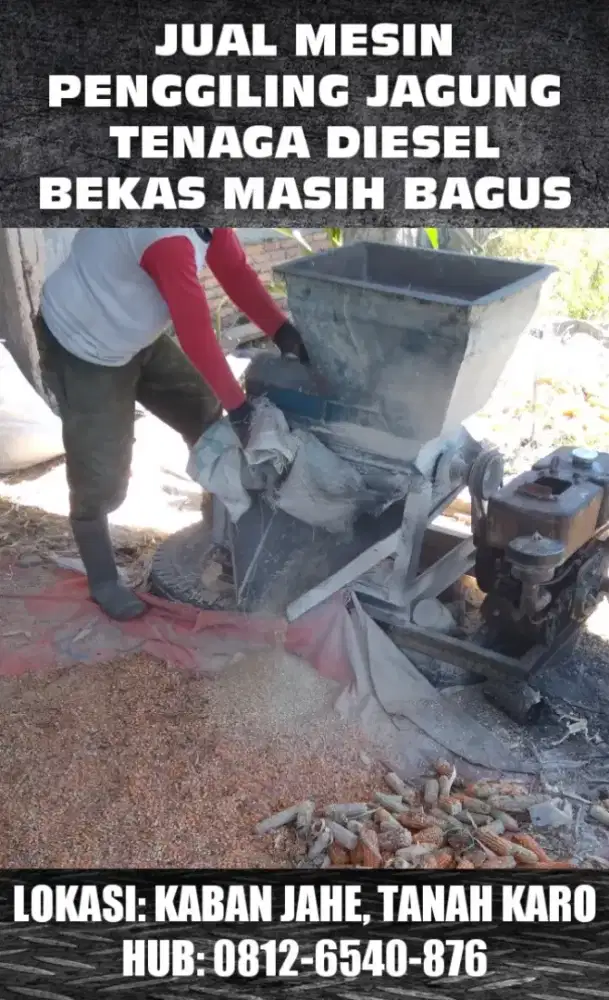 Jual mesin penggiling jagung tenaga diesel solar kaban jahe tansh karo