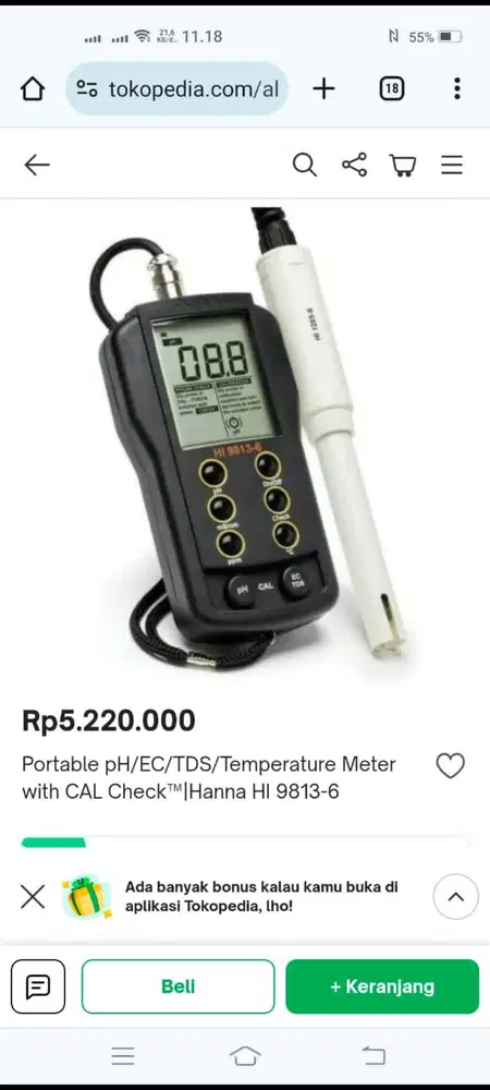 Ph meter Hanna HI 9813-6