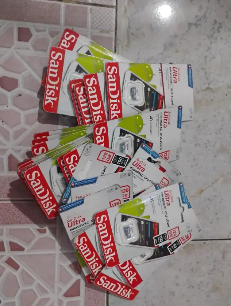 Sandisk ultra original 128gb class 10, sisaan pasang cctv - masih baru