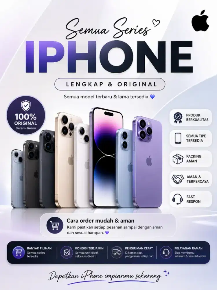 iPhone Lengkap Semua Tipe | Ready Order | Harga Bersaing