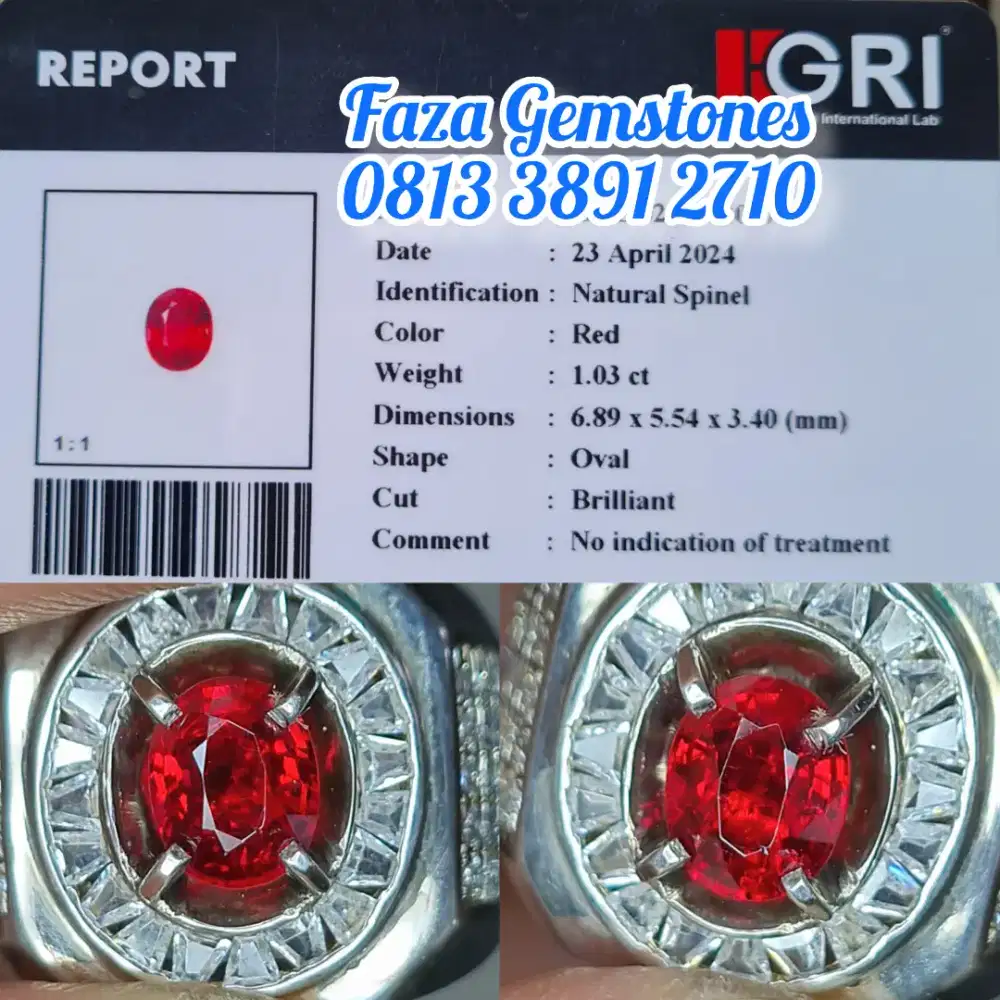 HQ Red Spinel, kecil pedes, realnya lebih bagus, jaminan