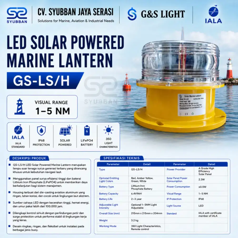 Lampu Buoy GS-LS/H Visual Range 1-5 NM - Syubbanjaya