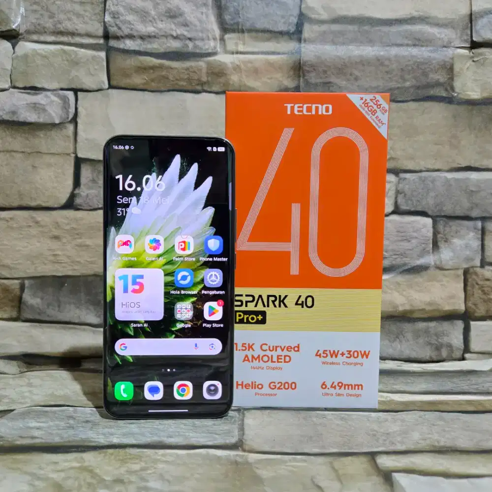Tecno Spark 40 Pro Plus 8/256 4G Fullset Segel Normal Mulus 98%