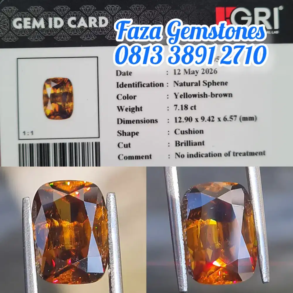 Rare Collection Natural Sphene, Size Ideal, Luster Bara api, Christal