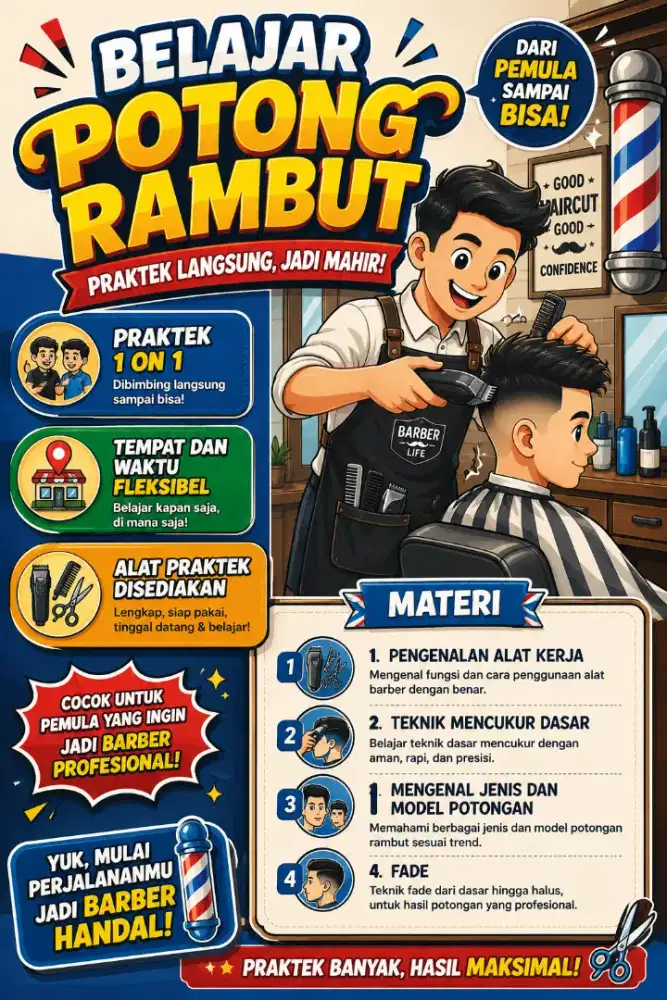 KURSUS PANGKAS RAMBUT
