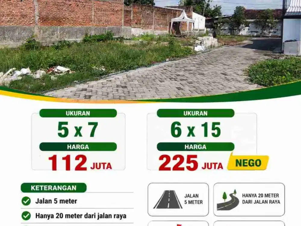 2 Unit Tanah Pekarangan siap Bangun di Buduran, Sda