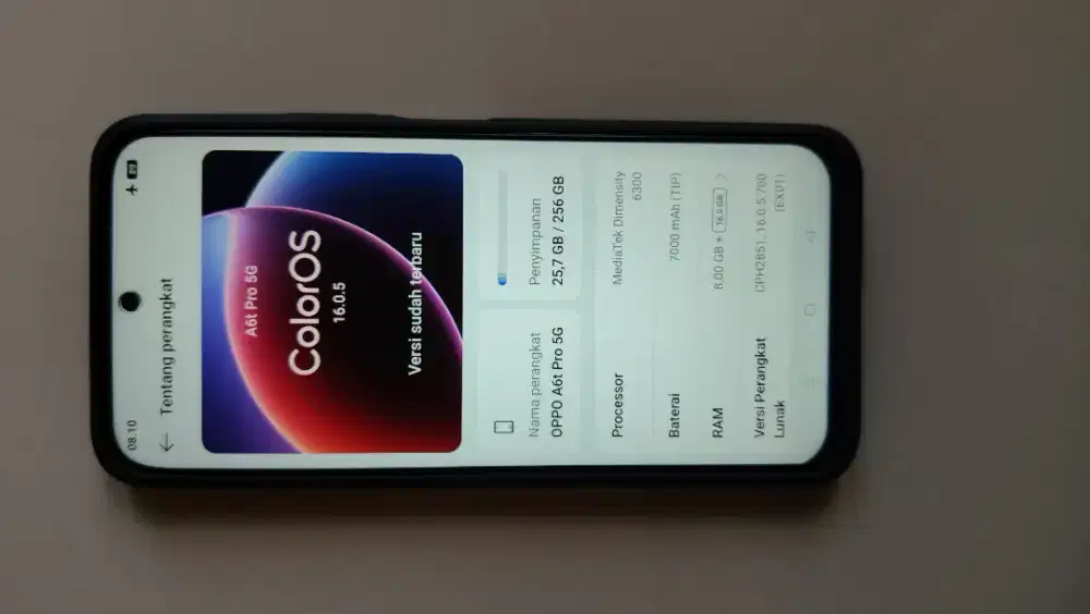 Oppo A6T Pro 5G | 8+16/256 GB | Second Rasa Baru