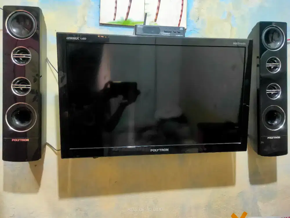 Dijual tv Polytron cinemax led full set