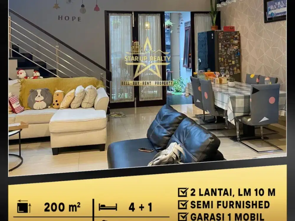 5,5 M nego Dijual Rumah Singgasana Pradana Cluster Darma2an  lt 200 lb 240 bangunan 2 lantai