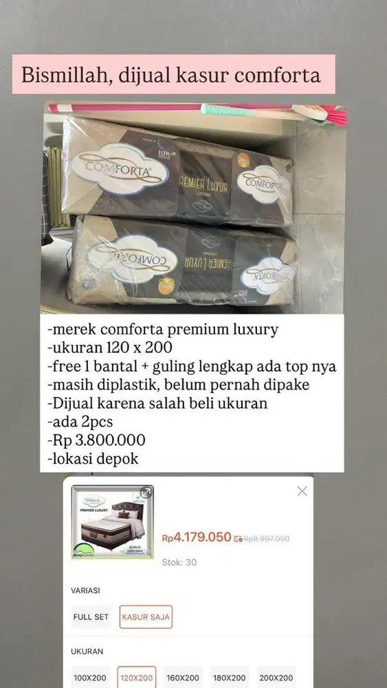 Kasur Comforta Baru