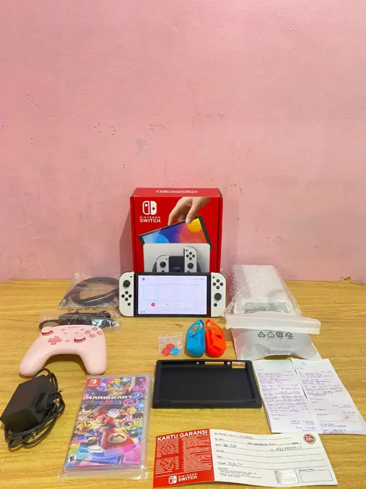 Nintendo switch oled ofw 64gb fullset plus banyak bonus