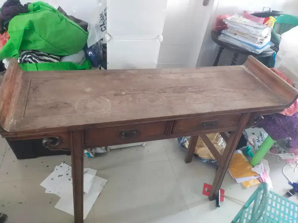 Meja hias  kayu jati