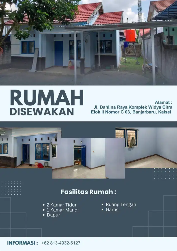 Disewakan Rumah Lokasi Dekat Dengan UNLAM Banjarbaru
