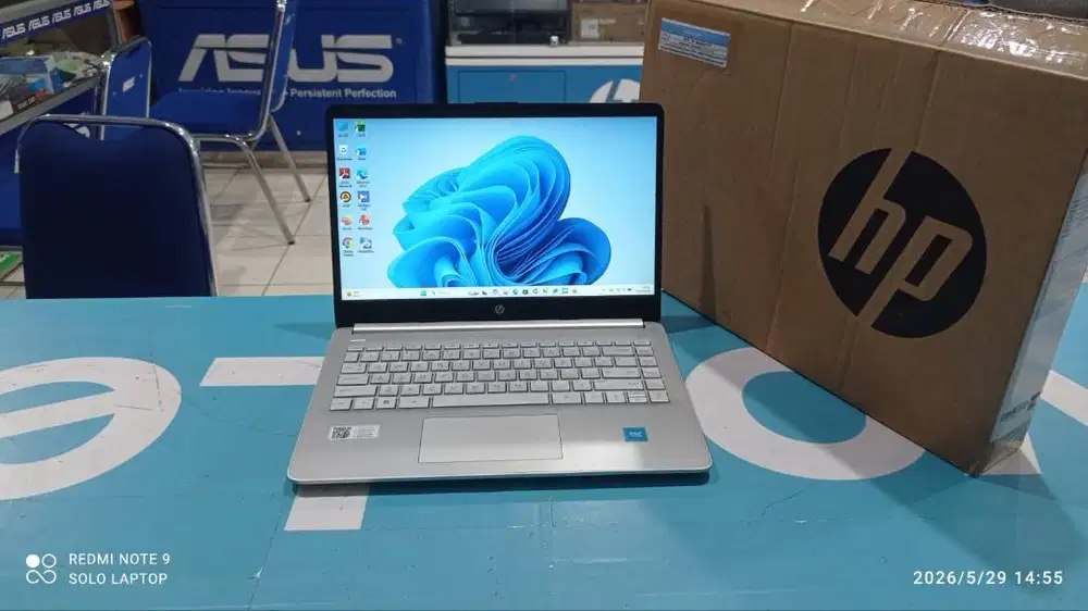 HP 14S DESAIN ELEGAN INTEL N4500 RAM 8GB SSD KINERJA CEPAT SLIM TIPIS