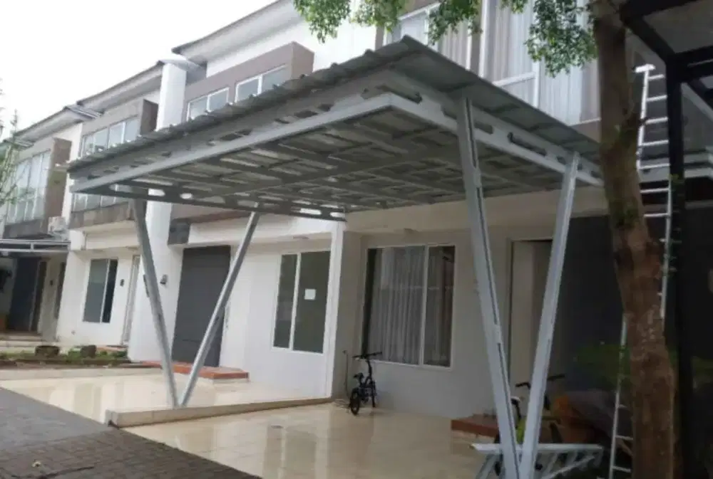 Kanopi atap baja ringan terpasang