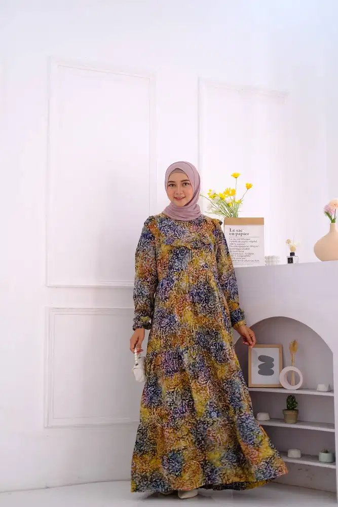 Gamis Batik Rayon Asli Solo