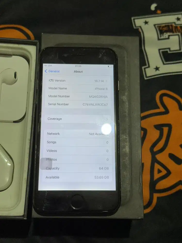 Iphone 8 Grey 64GB Lengkap Terdaftar