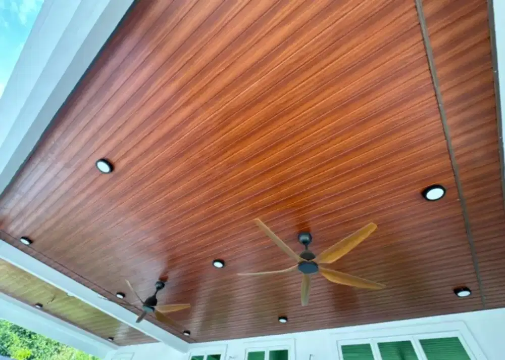 Plafon pvc laminet/dof terpasang bahan dan tukang