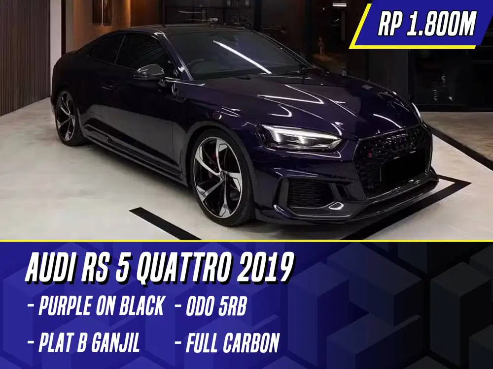 Audi RS5 Quattro 2019 Purple on Black Ungu Quatro RS 5