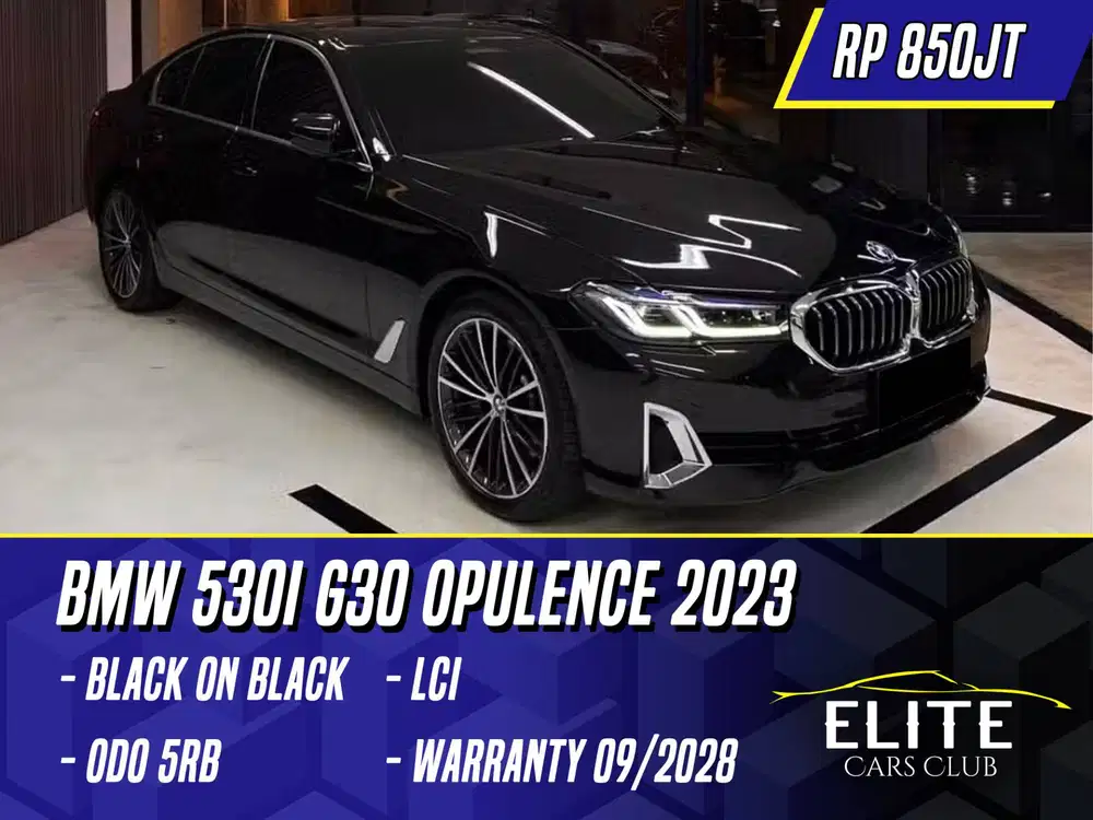 BMW 530i G30 Opulence 2023 LCI Black Hitam 530 i