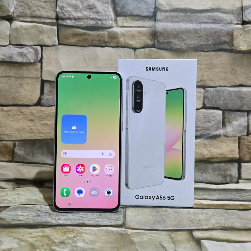 Samsung Galaxy A56 5G 8/256 Lightgray Fulset segel mulus 98% Garansi
