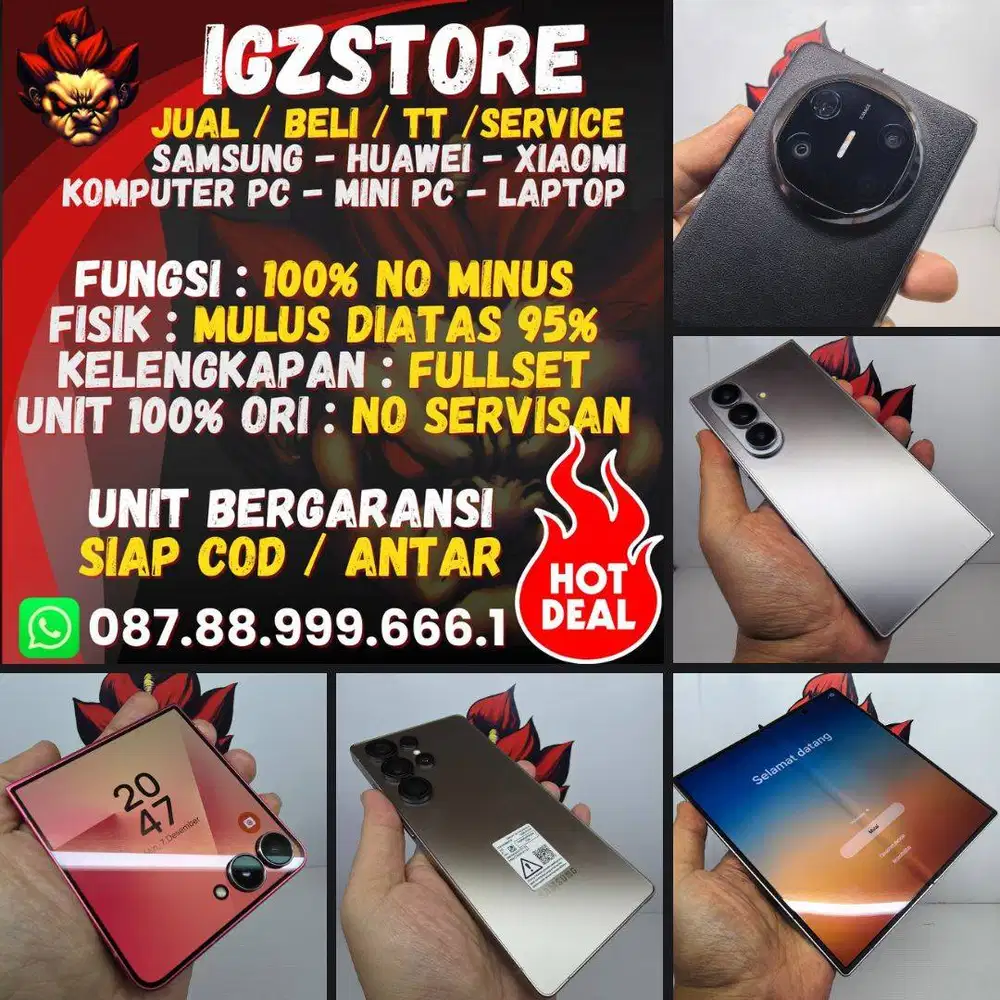 SIAP COD NO MINUS : JUAL BELI TT Tampung Samsung Z Fold Z Flip S Ultra