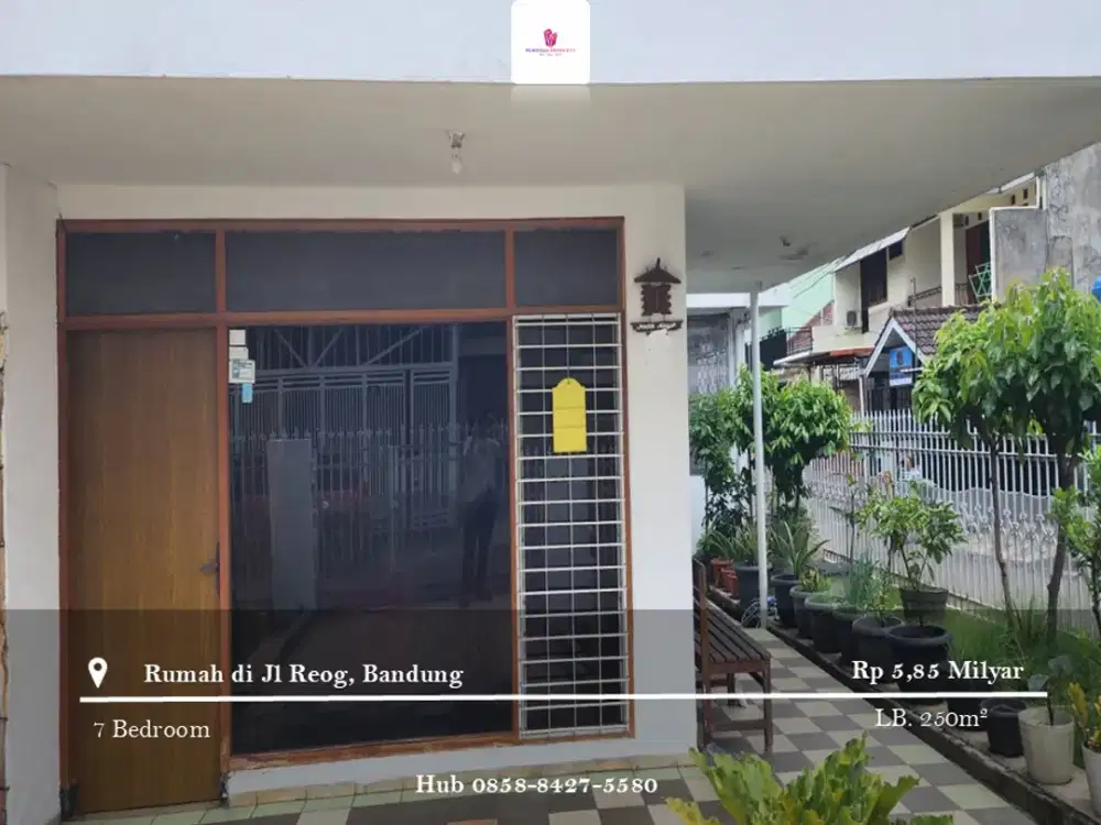 Dijual Rumah di Jl Reog, Bandung SHM Posisi Badan Hook