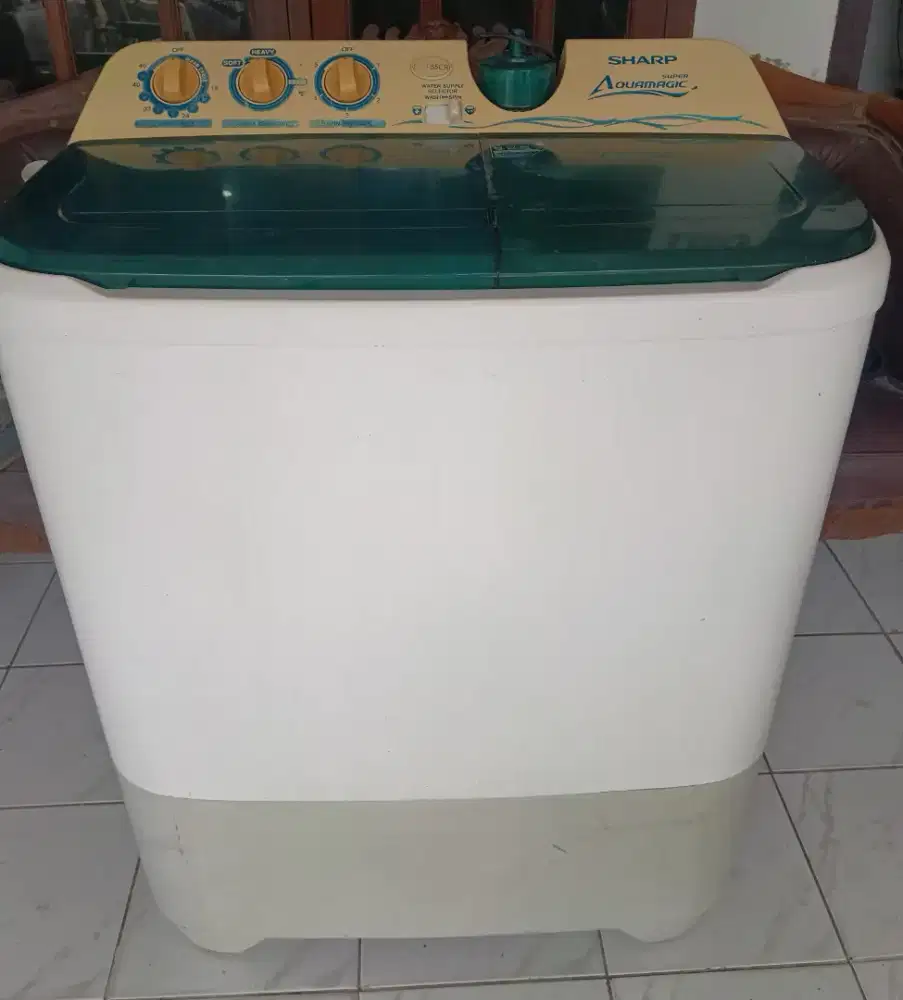 Mesin Cuci 2 Tabung Normal Siap Pakai