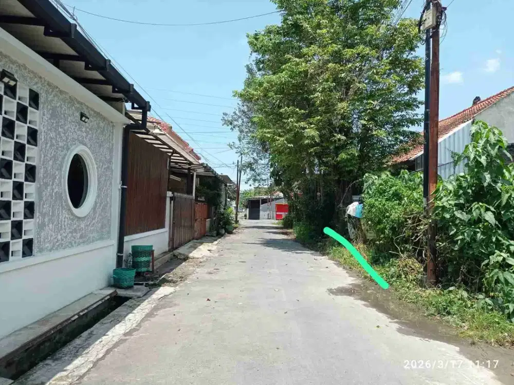 Dijual pekarangan 155m dikarangasem solo