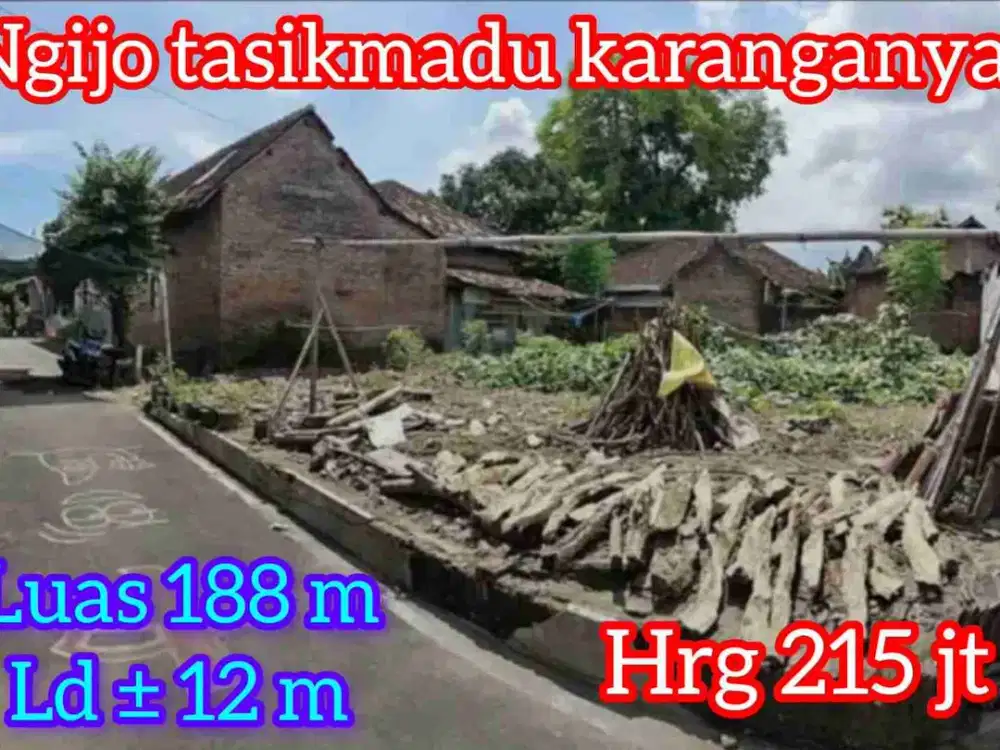 Dijual murah pekarangan ngijo tasikmadu karanganyar