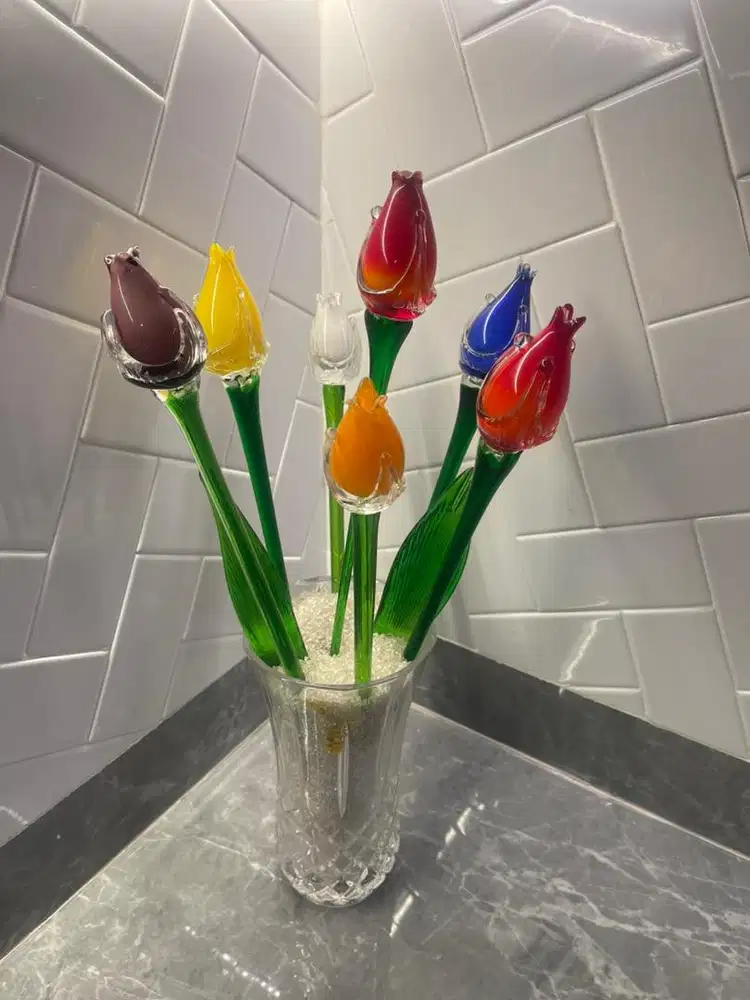 Bunga set tulip kristal